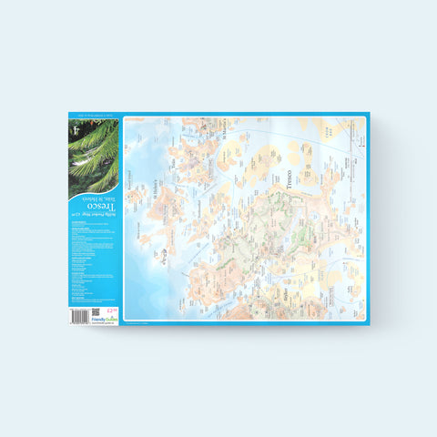 Friendly Guides Scilly Pocket Map 4: Tresco, map of Treco and the holy islands of Tean, St Helens plus Round Island Lighthouse