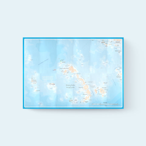 Friendly Guides Scilly Pocket Map 2: St Agnes map of the Western Isles and the Bishop Rock Lighthouse